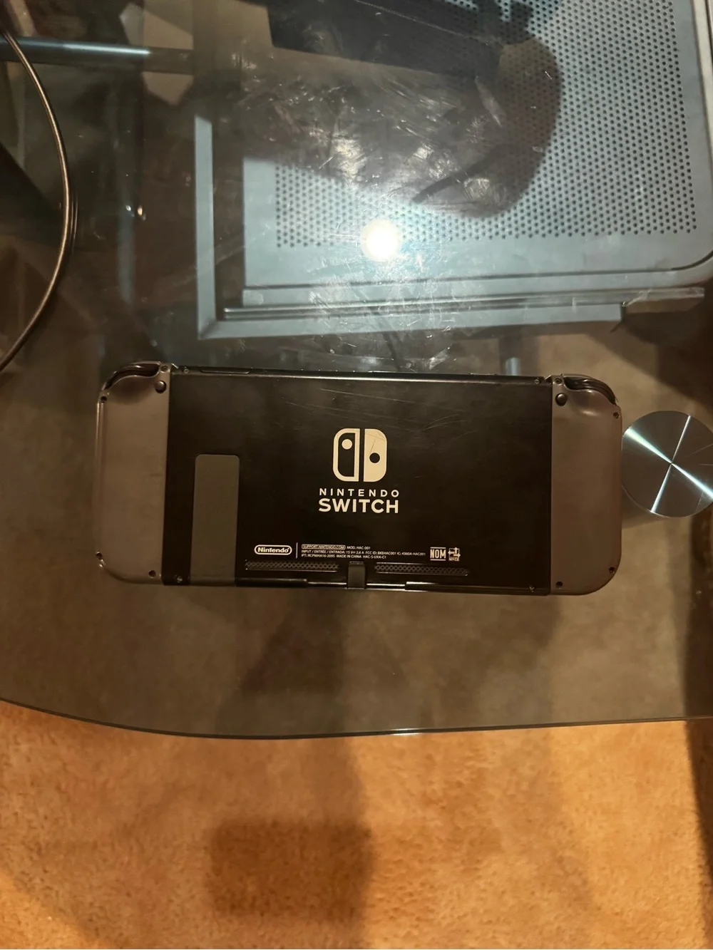 Nintendo Switch with Black Joy-Con Controllers + More